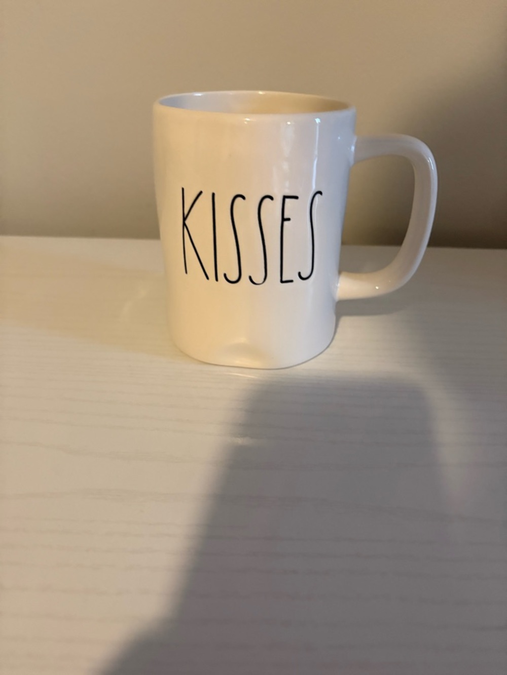 RAE DUNN Cream 'KISSES' Ceramic Mug - Home Dining